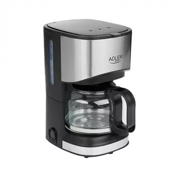 Filterkaffeemaschine Adler AD 4407, 550 W, 0,7 L Kanne, silber/schwarz, halbautomatisch