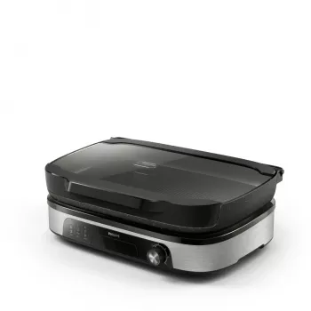 Elektrische Grillplatte Philips HD6212/90 2400 W, 2-Zonen-Freistehender Grill, 1250 cm² Aluminiumoberfläche, max. 220 °C