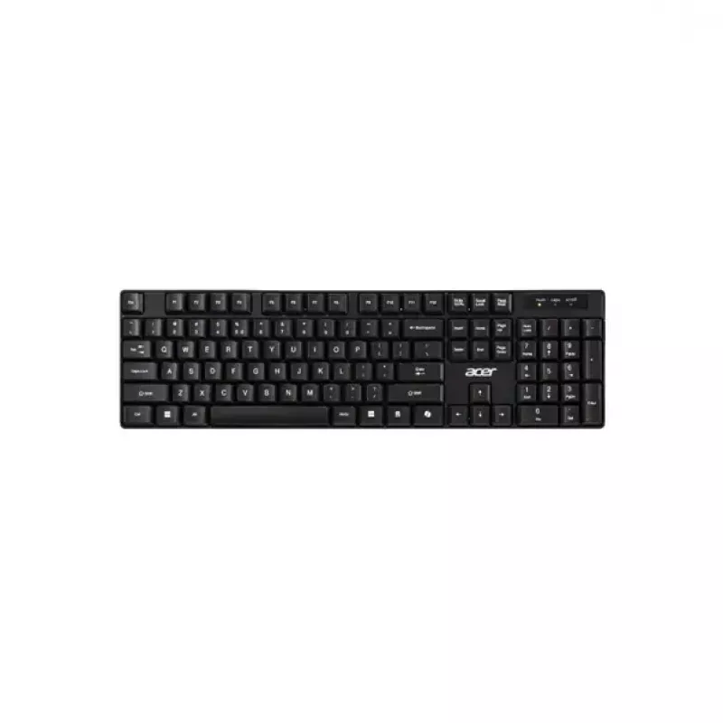 Acer GP.ACC11.03M Tastatur mit Maus, Home Office, USB, Schwarz, Grau