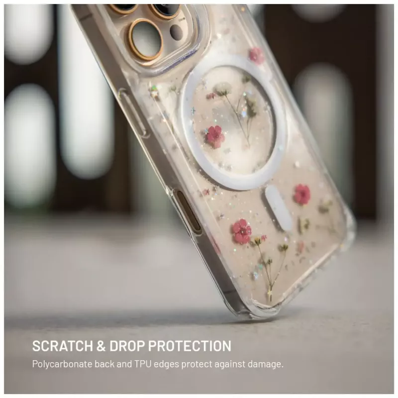 Rückabdeckung FIXED MagBloom für Apple iPhone 17 Pro — TPU, Blush Plum