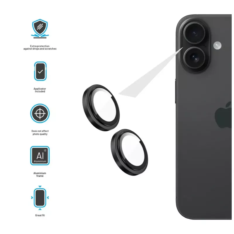 FIXED Kamera Glas für Apple iPhone 17 — Glas Schwarz