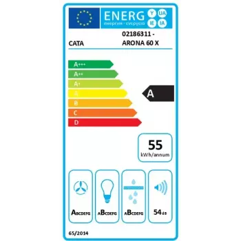 Einbau-Dunstabzugshaube CATA ARONA 60 Silber 766 m³/h Touch-Steuerung