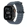 APPLE 49mm Anchor blue Ocean Band – Schwarze Titanoberfläche