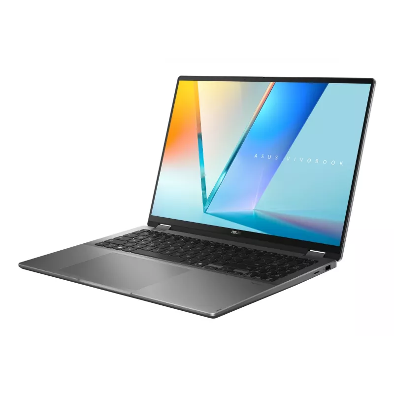 Hybrid 2-in-1 Laptop ASUS Vivobook 16 Flip TP3607SH-RJ013W — Intel Core Ultra 7 258V, 16 Zoll 3K Touchscreen, 16 GB LPDDR5x, 512 GB SSD, NVIDIA GeForce RTX 5050, WIN11 Home, grau