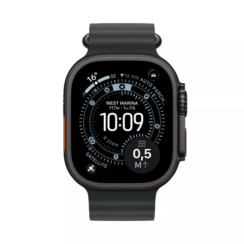 Smartwatch Apple Watch Ultra 3 GPS + Cellular 49mm Black Titanium Case mit Black Ocean Band
