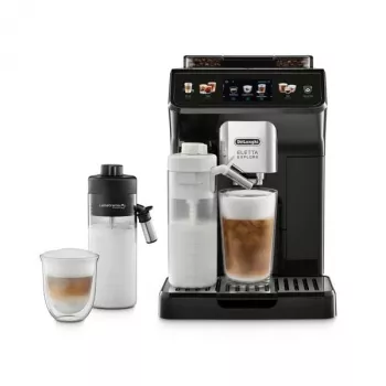 Espressomaschine De’Longhi Eletta Explore – vollautomatisch, 1,8-Liter-Wassertank, 300-g-Bohnenbehälter, 19 bar, TFT-Touchdisplay