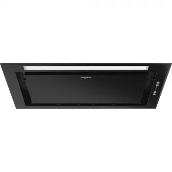 Einbau-Dunstabzugshaube WHIRLPOOL WCT3 63F LTK — 514 mm Breite, 550 m³/h, Aluminium-Fettfilter, schwarz Edelstahl