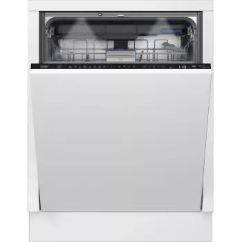 BEKO Geschirrspüler | BDIN38542P | Einbau | Breite 60 cm | Anzahl Maßgedecke 15 | Anzahl Programme 8 | Energieeffizienzklasse C | Anzeige | AquaStop-Funktion | Weiß