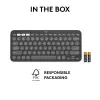 Logitech Pebble Keys 2 K380s Tastatur Universal RF Wireless + Bluetooth QWERTY US International Graphite