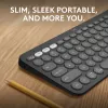 Logitech Pebble Keys 2 K380s Tastatur Universal RF Wireless + Bluetooth QWERTY US International Graphite