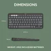 Logitech Pebble Keys 2 K380s Tastatur Universal RF Wireless + Bluetooth QWERTY US International Graphite
