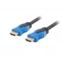 HDMI-Kabel LANBERG CA-HDMI-20CU-0200-BK — 20 m, HDMI 2.0, 18 Gbit/s, 4K (2160p), 144 Hz, ARC, Ethernet, vergoldet
