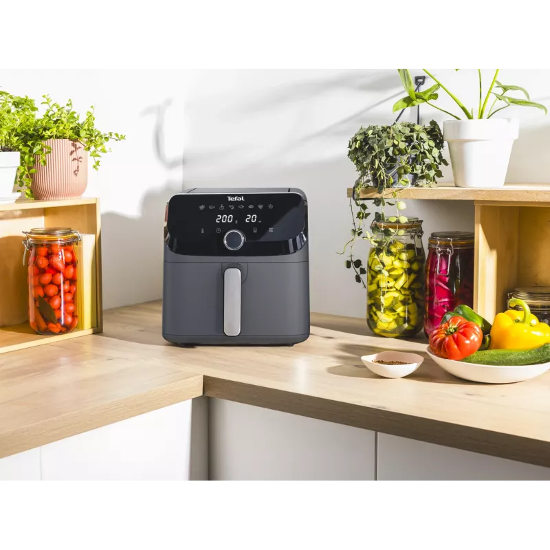 Tefal Easy Fry Mega EY855BE0 Fritteuse Einzeln 7,5 l Standgerät 2020 W Heißluftfritteuse Grau