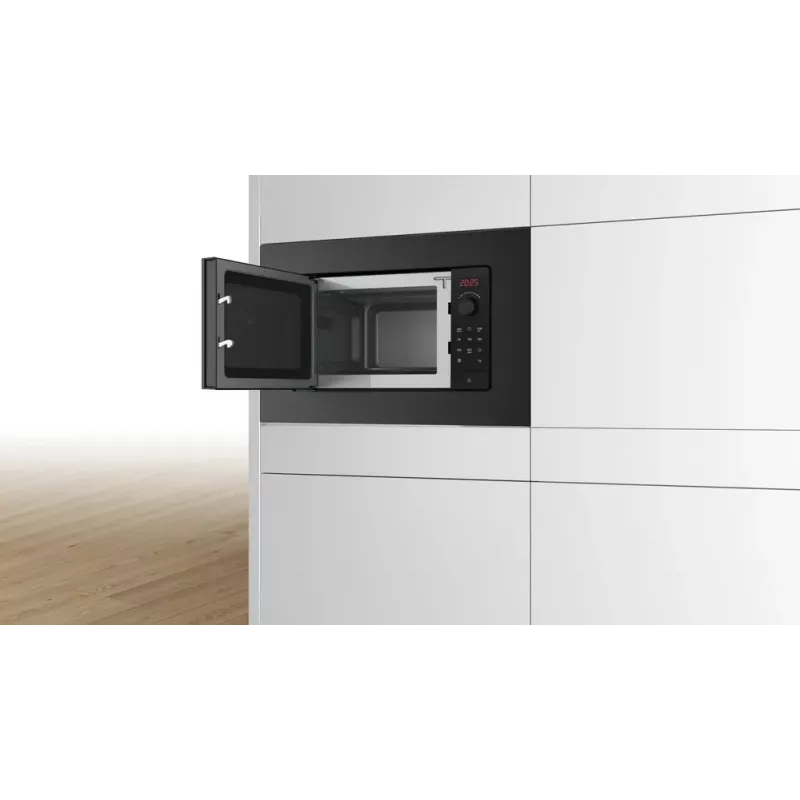 Einbau-Mikrowelle Bosch Serie 2 BFL623MB4 20 L 800 W LED-Anzeige Schwarz Drehregler