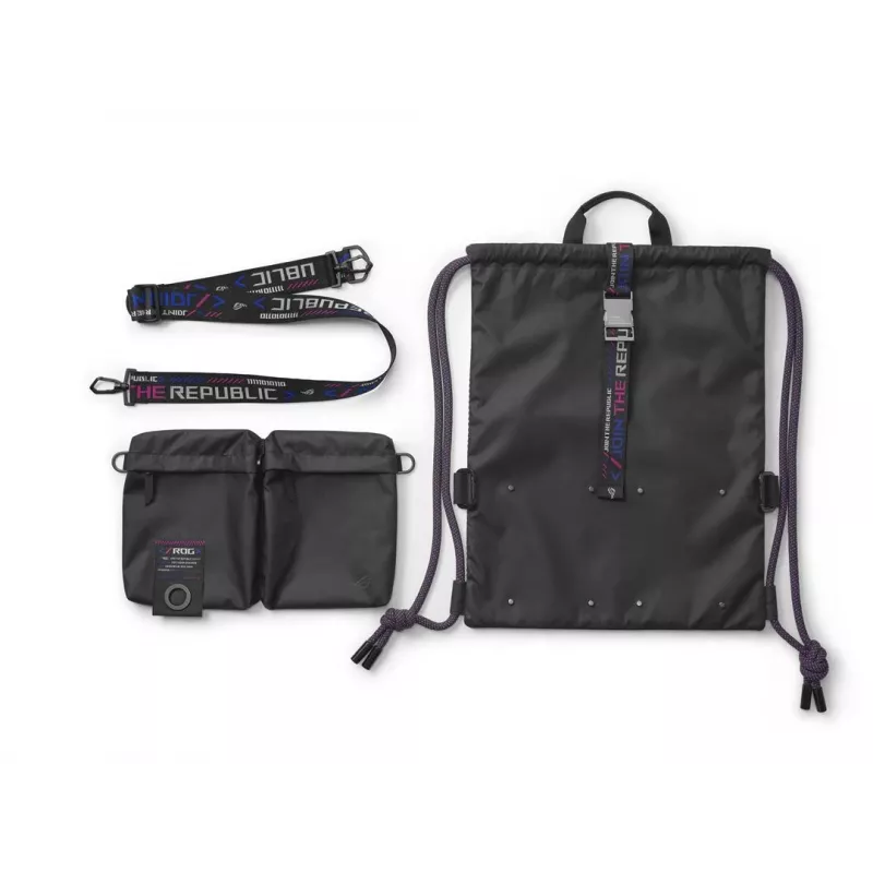 Rucksack ASUS BD3700 ROG SLASH Multifunktions-Kordelzugtasche Schwarz 810g