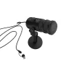 Kabelgebundenes PC-Mikrofon GENESIS Radium 350D – USB Typ-A/Typ-C, -48 dB Empfindlichkeit, 16–14.000 Hz, 2,5 m Kabel, schwarz