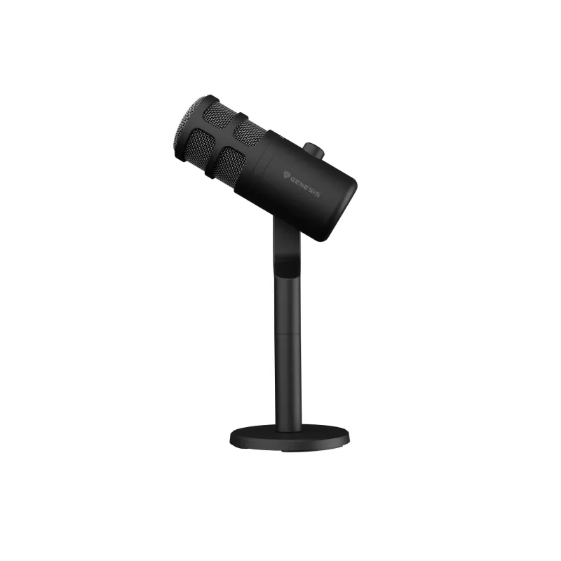 Kabelgebundenes PC-Mikrofon GENESIS Radium 350D – USB Typ-A/Typ-C, -48 dB Empfindlichkeit, 16–14.000 Hz, 2,5 m Kabel, schwarz
