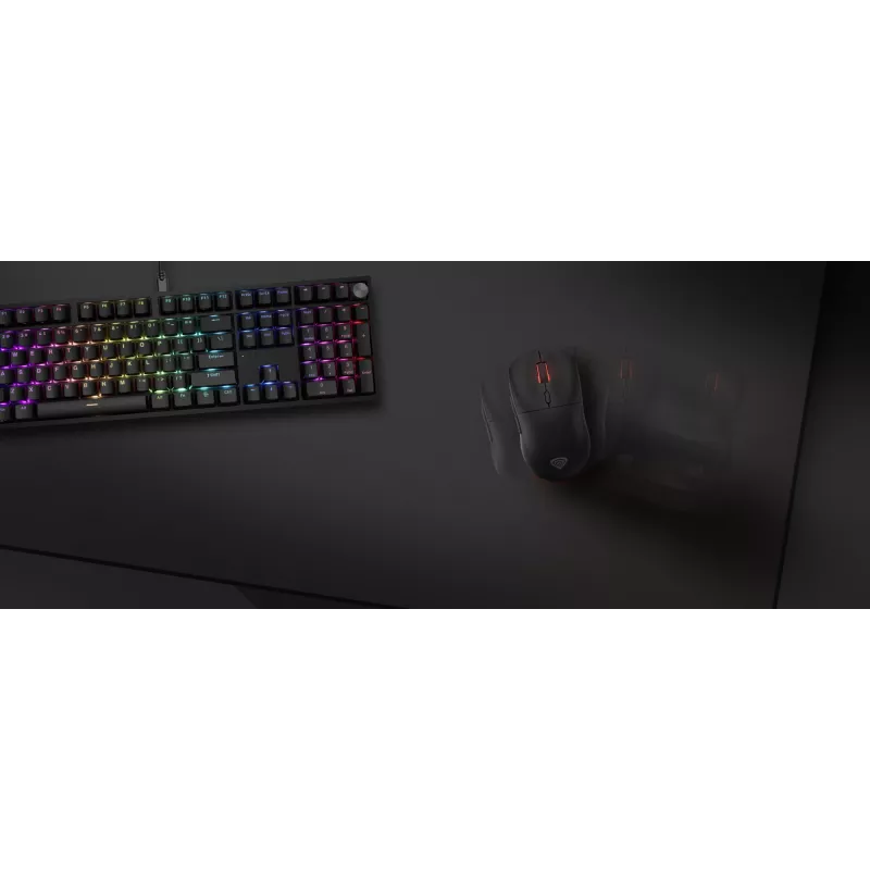 GENESIS Carbon 500 Hyper Logo, Schwarz, Monochromatisch, Stoff, Gummi, Gaming-Mauspad