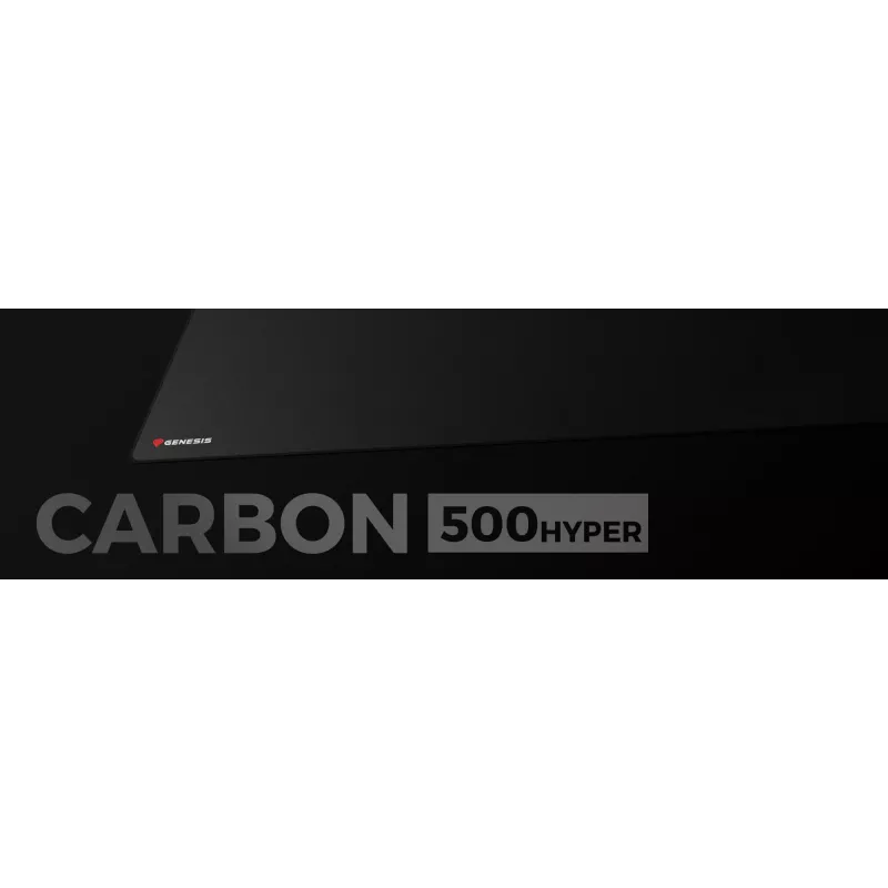GENESIS Carbon 500 Hyper Logo, Schwarz, Monochromatisch, Stoff, Gummi, Gaming-Mauspad