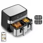 Tefal Dual Easy Fry & Grill EY905D Double 8,3 L Standgerät 2700 W Heißluftfritteuse Edelstahl