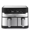 Tefal Dual Easy Fry & Grill EY905D Double 8,3 L Standgerät 2700 W Heißluftfritteuse Edelstahl