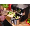 Tefal Dual Easy Fry & Grill EY905D Double 8,3 L Standgerät 2700 W Heißluftfritteuse Edelstahl