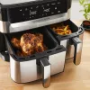 Tefal Dual Easy Fry & Grill EY905D Double 8,3 L Standgerät 2700 W Heißluftfritteuse Edelstahl