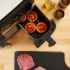 Tefal Dual Easy Fry & Grill EY905D Double 8,3 L Standgerät 2700 W Heißluftfritteuse Edelstahl