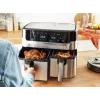 Tefal Dual Easy Fry & Grill EY905D Double 8,3 L Standgerät 2700 W Heißluftfritteuse Edelstahl