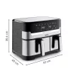 Tefal Dual Easy Fry & Grill EY905D Double 8,3 L Standgerät 2700 W Heißluftfritteuse Edelstahl