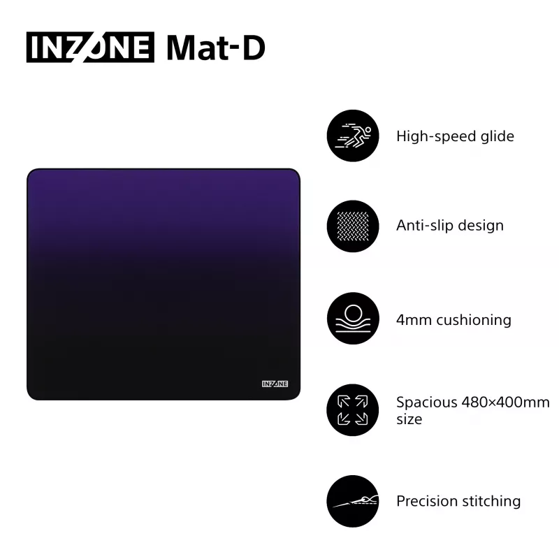 Sony INZONE Mat-D Gaming-Mauspad Schwarz