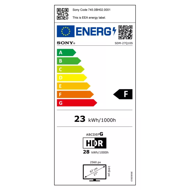 Sony INZONE M10S Computermonitor 68,3 cm (26,9 Zoll) 2560 x 1440 Quad HD OLED Schwarz