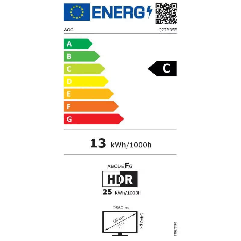 AOC B3 Q27B35E Computer-Monitor 68,6 cm (27 Zoll) 2560 x 1440 Quad HD LED Schwarz