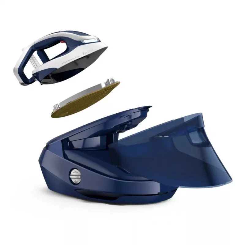 Tefal Pro Express Vision GV9812 3000 W 1,1 L Durilium AirGlide Autoclean Bügelsohle Blau, Weiß
