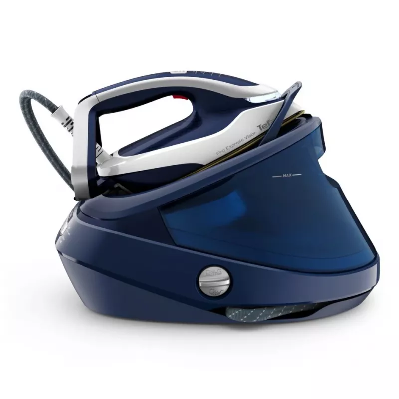 Tefal Pro Express Vision GV9812 3000 W 1,1 L Durilium AirGlide Autoclean Bügelsohle Blau, Weiß