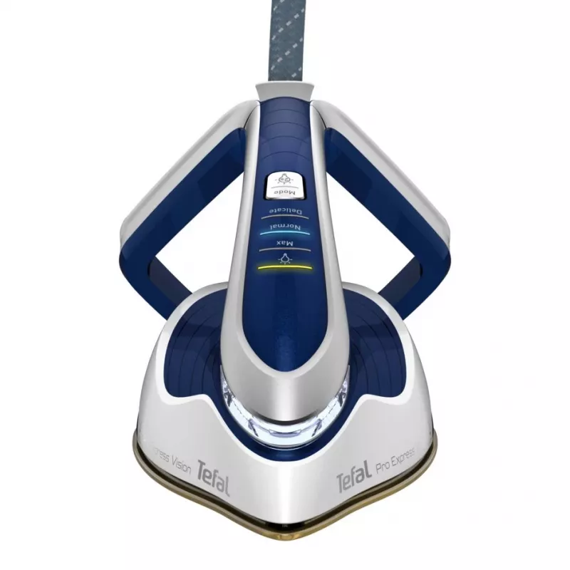 Tefal Pro Express Vision GV9812 3000 W 1,1 L Durilium AirGlide Autoclean Bügelsohle Blau, Weiß