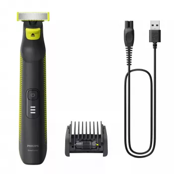 Rasierer Philips OneBlade Pro Face and Body QP6506/15 5-in-1 verstellbarer Kamm Nass- und Trockenanwendung LED-Display