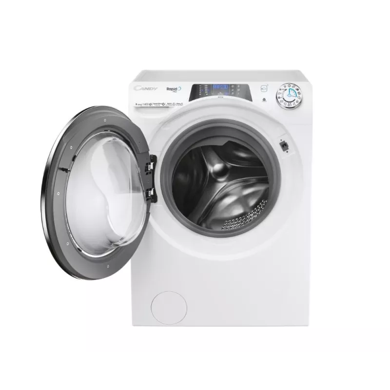 Waschtrockner Candy RapidÓ PRO RPW4966BWMBC/1-S – freistehend, Frontlader, 6 kg waschen/trocknen, 1400 U/min, weiß