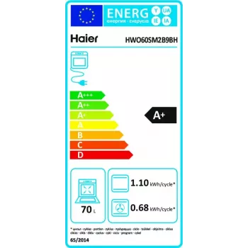 Einbau-Backofen Haier I-Message Series 2 HWO60SM2B9BH 70L 3500W Schwarz