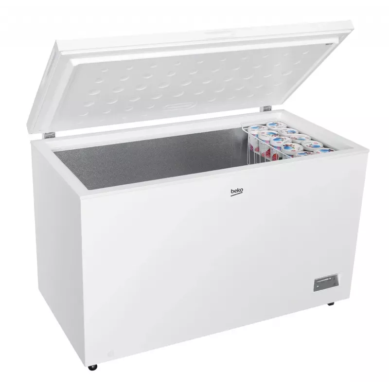 Gefriertruhe BEKO CF380EWN — 371 l, Inverter-Kompressor, Klasse E, weiß