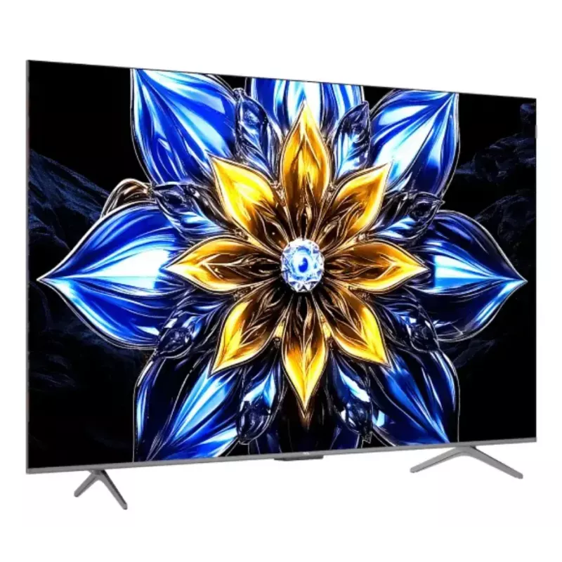 TV TCL 55T8C 55 Zoll QLED 4K Ultra HD, HDR10, Google TV, 144Hz, Direct-LED, 4×HDMI 2.1, Bluetooth/Wi‑Fi, Metallic
