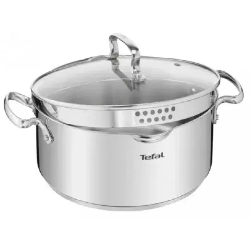 Kochtopf Tefal DUETTO+ G7194355, 2 l, rund, Edelstahl, 18 cm