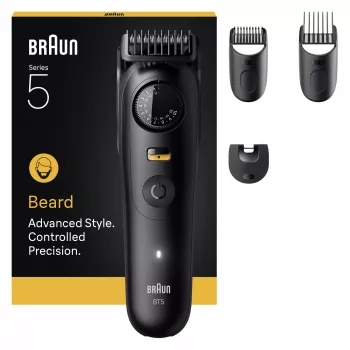Bartschneider BRAUN BT5520 — 0,5–20 mm, 40 Längeneinstellungen, wiederaufladbar, 120 min Akkulaufzeit, schwarz