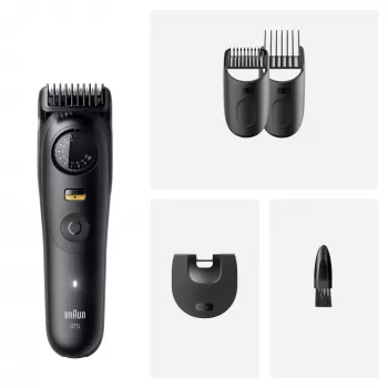 Bartschneider BRAUN BT5520 — 0,5–20 mm, 40 Längeneinstellungen, wiederaufladbar, 120 min Akkulaufzeit, schwarz
