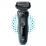 Folienrasierer BRAUN Series 5 51-M1000s — 3-Kopf, Nass & Trocken, Li‑Ion Akku, Schnellladung, Schwarz/Blau