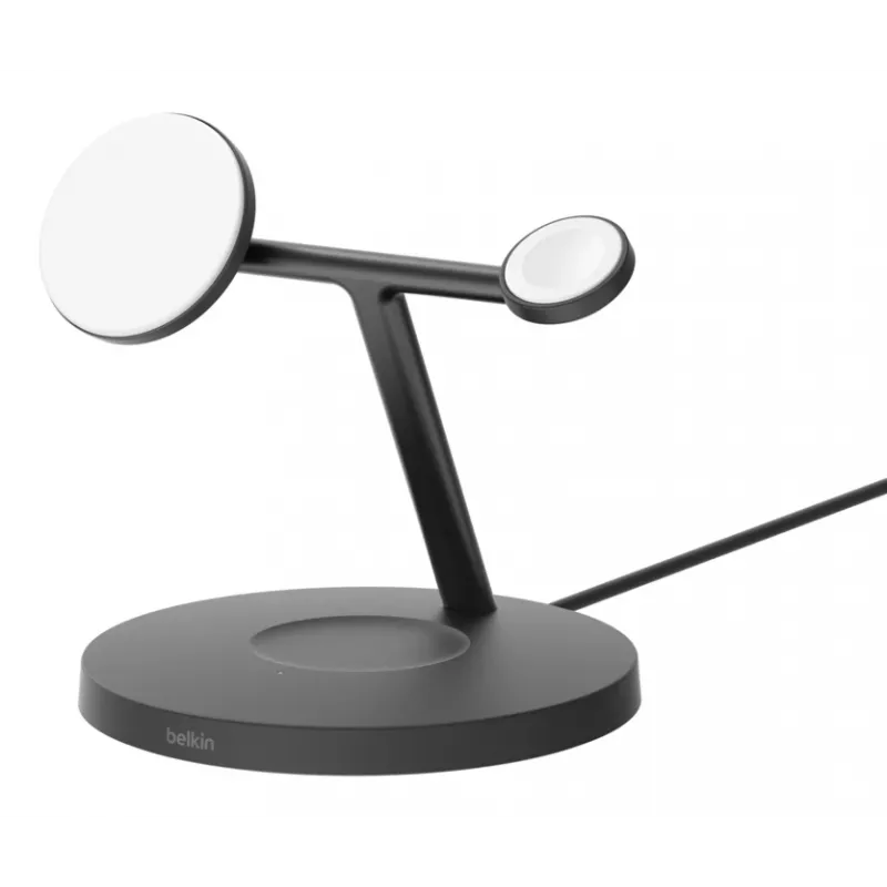 BELKIN Wireless Charging Stand - Boost Charge Pro - 3-in-1 With Qi2 15w - Schwarz