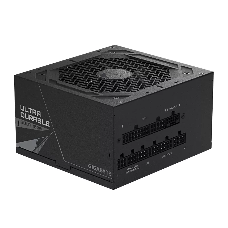 GIGABYTE UD1000GM PG5 V2 Netzteil – PCIe Gen 5.1, 80 PLUS Gold, vollmodularer Aufbau, 120-mm-Lüfter, ATX 3.1-kompatibel, EU-Stecker