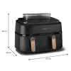 Philips 5000 Serie NA552/00 Fritteuse Doppelt 9 l Standgerät 2750 W Heißluftfritteuse Schwarz, Gold