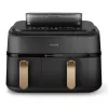 Philips 5000 Serie NA552/00 Fritteuse Doppelt 9 l Standgerät 2750 W Heißluftfritteuse Schwarz, Gold