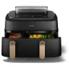 Philips 5000 Serie NA552/00 Fritteuse Doppelt 9 l Standgerät 2750 W Heißluftfritteuse Schwarz, Gold